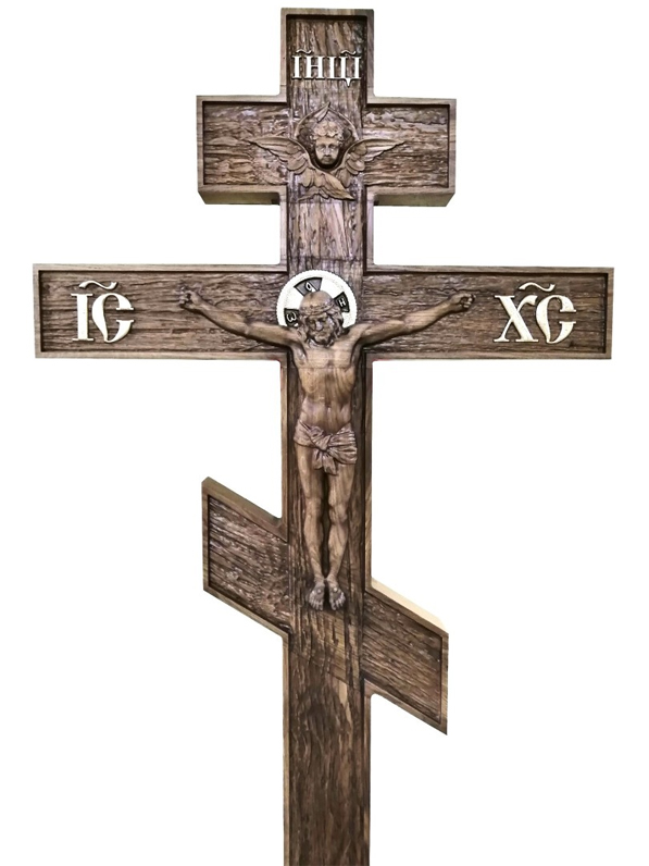 временный крест на могилу из дерева