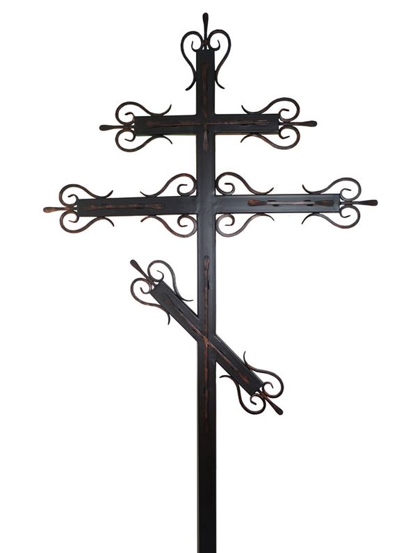 временный крест на могилу из металла